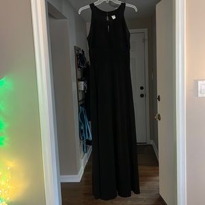 Black maxi dress with keyhole